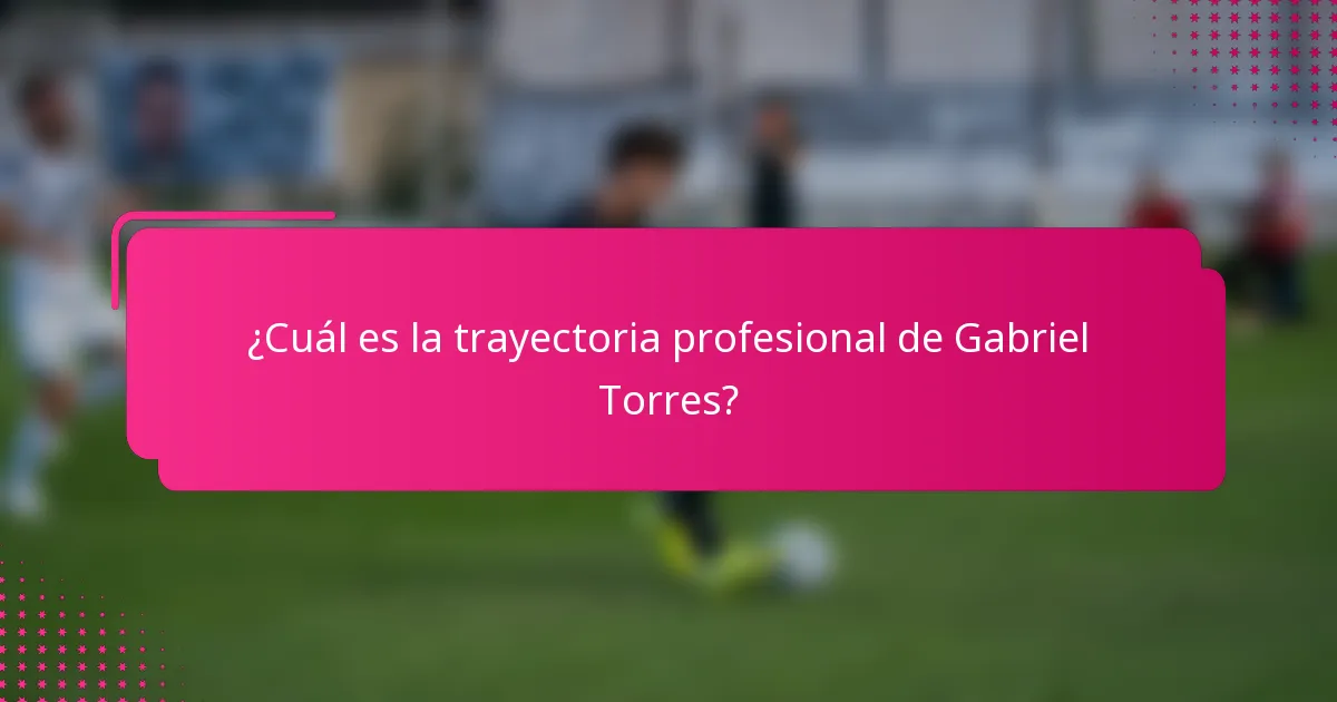 ¿Cuál es la trayectoria profesional de Gabriel Torres?